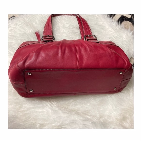 Coach F13732 Soho Hampton Satchel Tote in Red - Picture 4 of 10